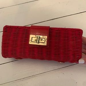Small red clutch